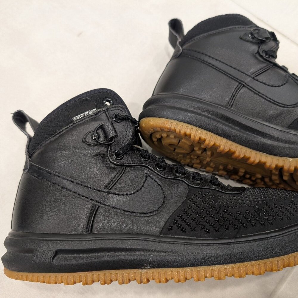 Nike Air Force One Lunar Force 1 Duck Boot Mens 8 Black Water Shield
